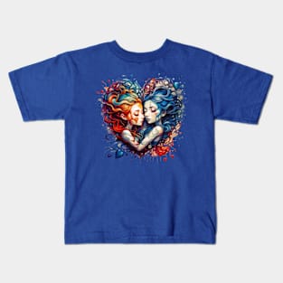 Falling in Love Hearts mk1 - Eye Voodoo Kids T-Shirt